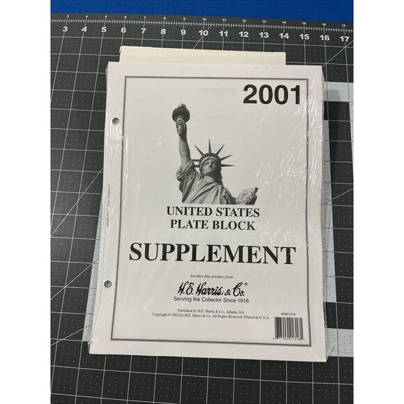 H.E. Harris United States Plate Block Album 2001 Supplement‎ Stamp Pages - New - Picture 1 of 5